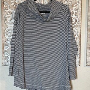 J. Jill Navy and White Striped Tunic